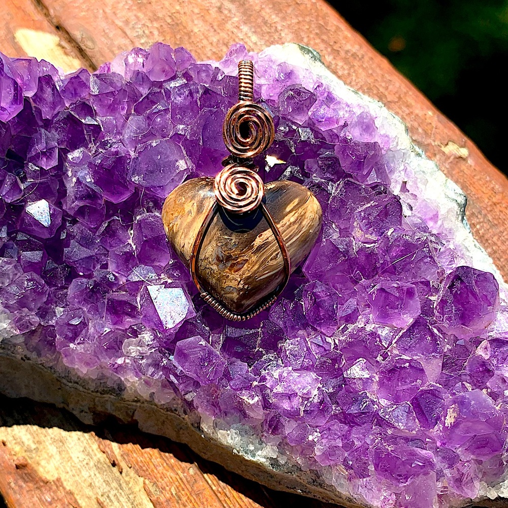 Fossilized Palm Root Pendant